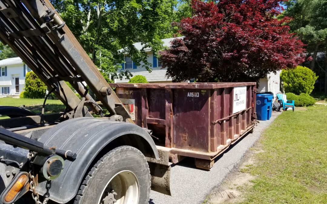 Dumpster rental in Tewksbury, MA to dispose of deck