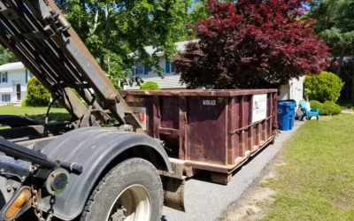 Dumpster rental in Tewksbury, MA to dispose of deck