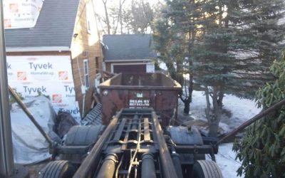 30 yard dumpster rented for a Siding Project in Wakefield, MA