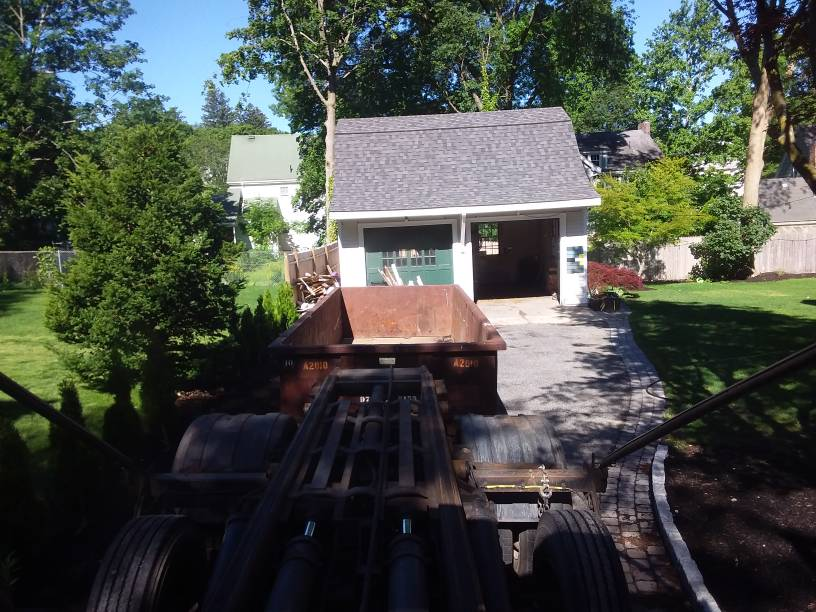 20 yard dumpster rental for a kitchen renovation in Belmont MA