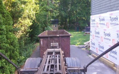 20 Yard dumpster rental 3 In Rowley for exterior renovations