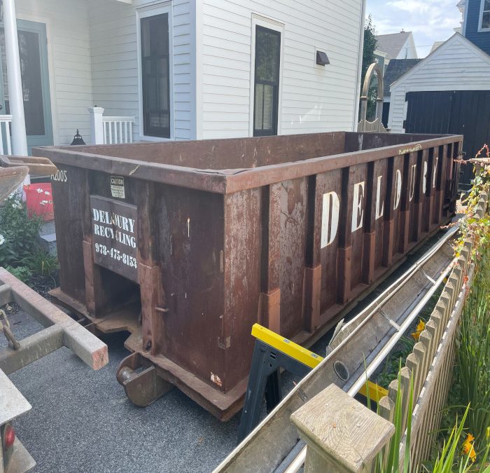 20 yard dumpster rental, with a 4 ton max, in Newburyport MA, to dispose of household junk.