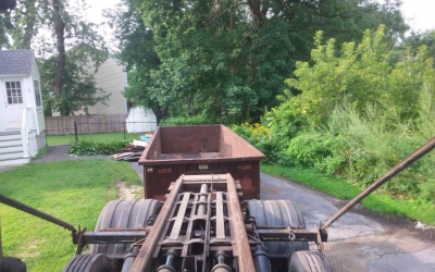 20 yard dumpster rental for household junk and yard waste in Lawrence