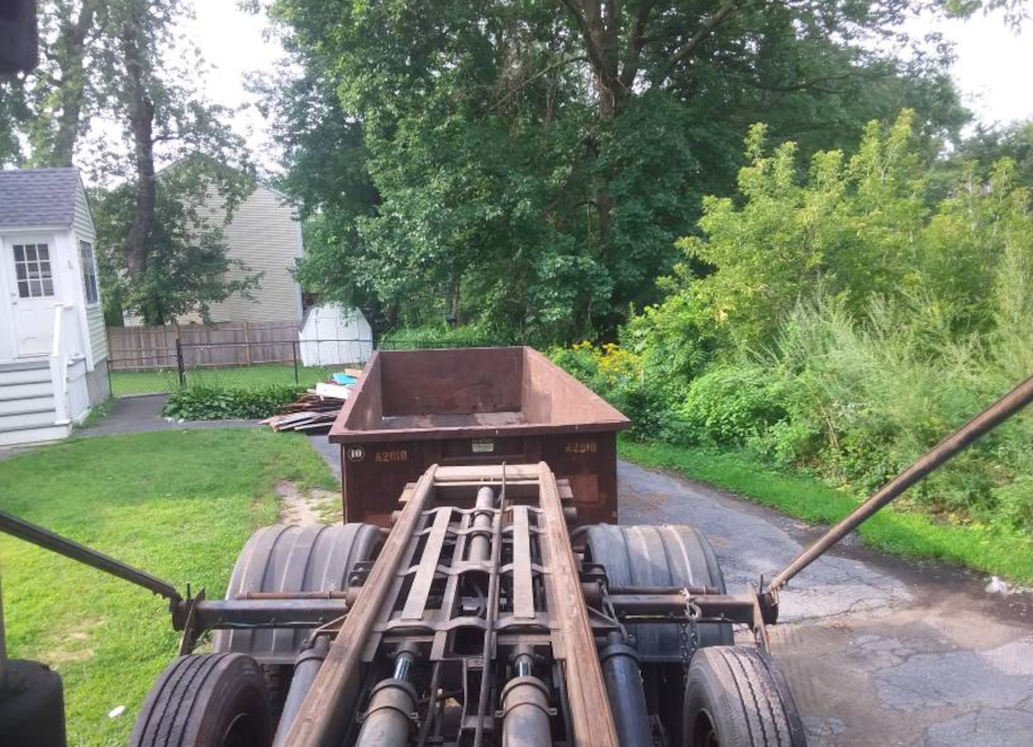 20 yard dumpster rental for household junk and yard waste in Lawrence