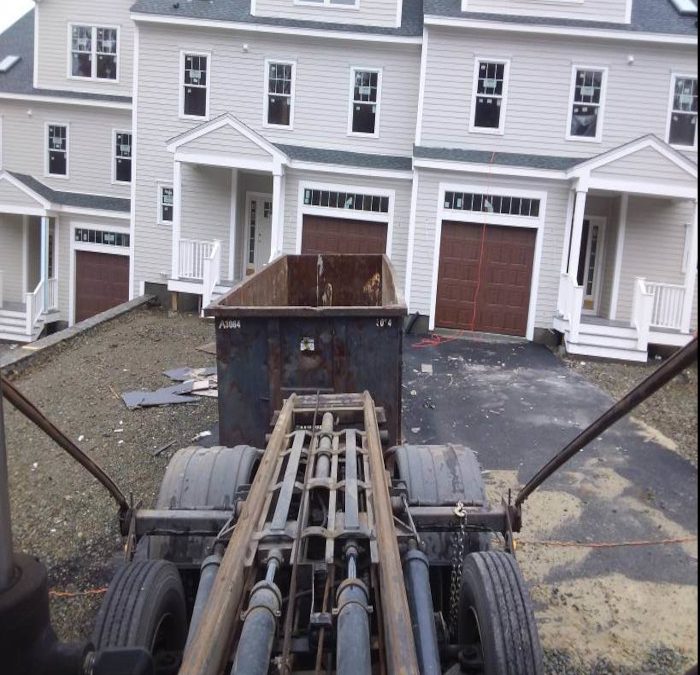 30 yard dumpster rental in Melrose for newly built townhomes