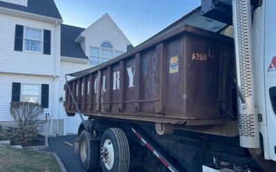 20 yard dumpster rental used for a roof replacement job in Lynn, MA