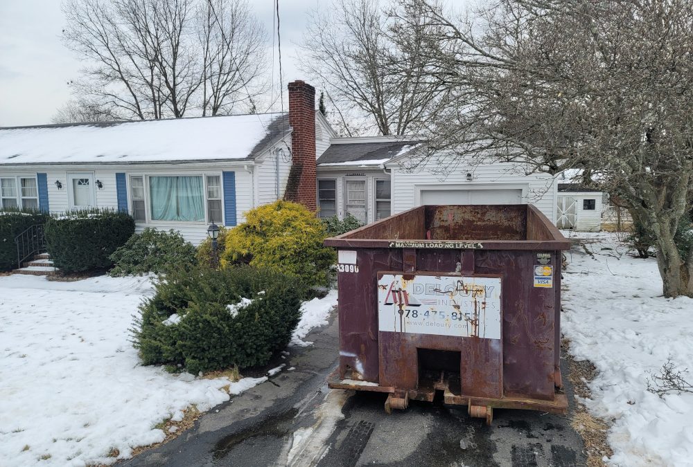 30 yard dumpster rental delivered to Methuen for a house flip project.