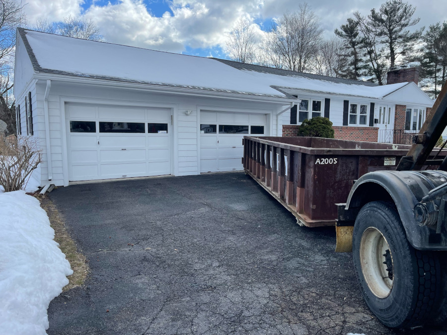 20 yard dumpster rental with a 4 ton max for some interior home improvement projects in Saugus, MA.