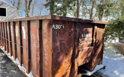 A 30 yard 5 ton dumpster for spring clean out in Melrose MA