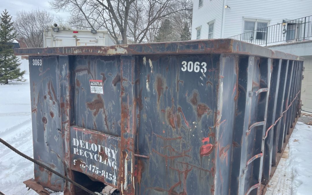 A 30 yard dumpster rental with a 4 ton max was delivered to Methuen for a house flip.