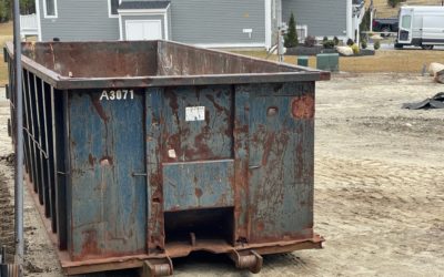 30 yard dumpster rental in Andover MA, for new townhouse development going in.