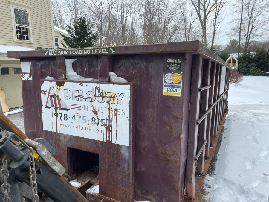 30 yard dumpster rental for a home renovation project In North Andover, MA.
