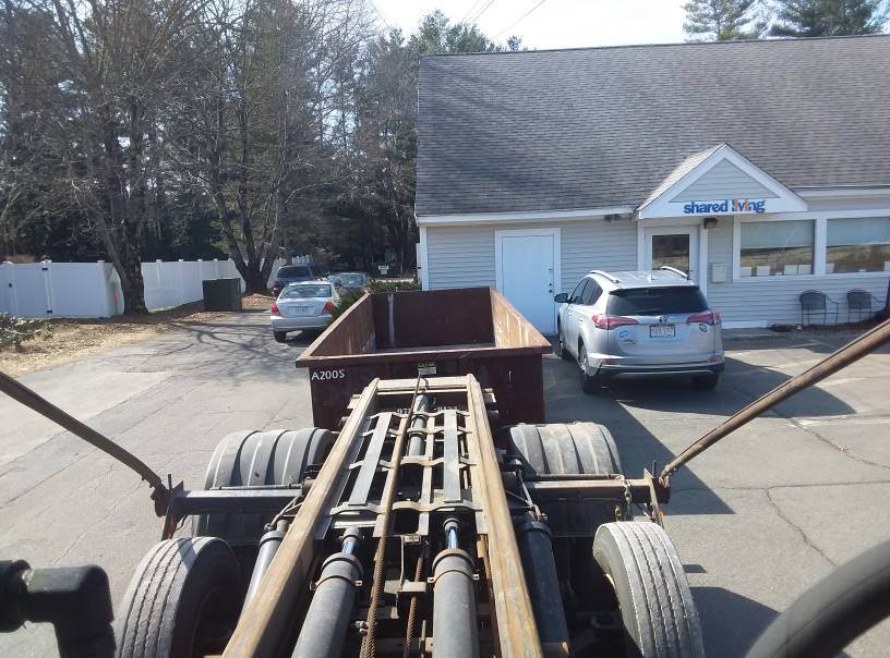 20 yard 3 ton dumpster being used for apartment clean outs in Merrimac, MA