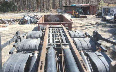 20 yard 3 ton dumpster delivered in Pelham, NH for a construction project.