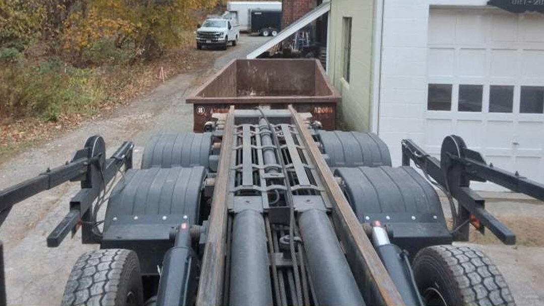 20 yard 3 ton dumpster delivered in Topsfield, MA for a small building clean out