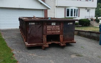 15 Yard Dumpster Rental Pickup in Tewksbury, MA for a Backyard Cleanout