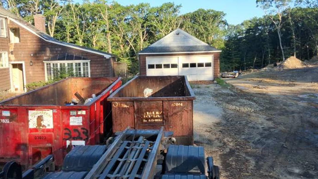30-yard dumpster rental delivered for a residential remodeling project in Andover, MA